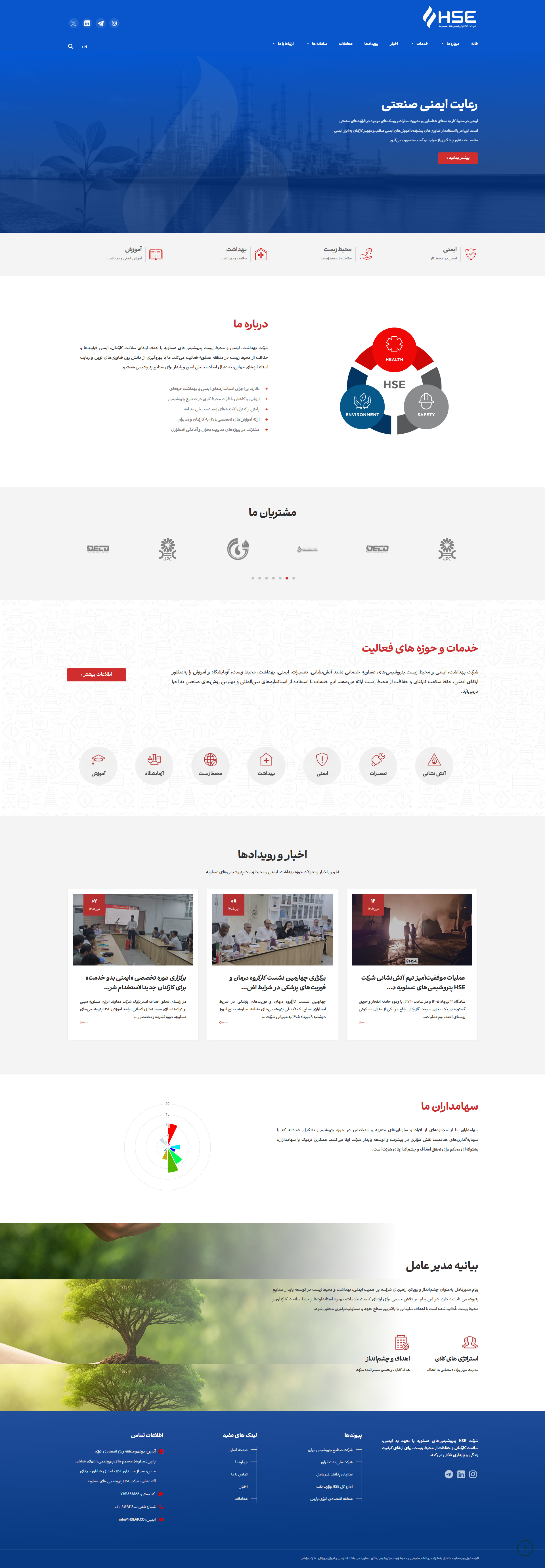 شرکت بهداشت، ایمنی و محیط زیست پتروشیمی‌های عسلویه